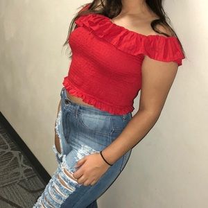 Red Crop Top